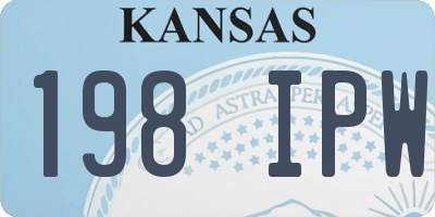 KS license plate 198IPW