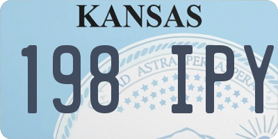 KS license plate 198IPY