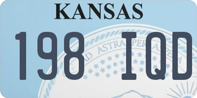 KS license plate 198IQD