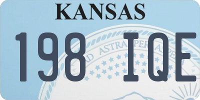 KS license plate 198IQE