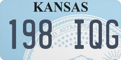 KS license plate 198IQG