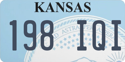 KS license plate 198IQI