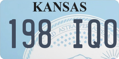KS license plate 198IQO