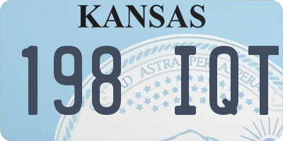 KS license plate 198IQT