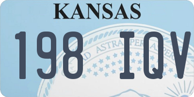 KS license plate 198IQV