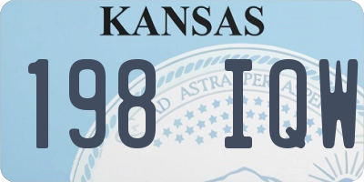 KS license plate 198IQW