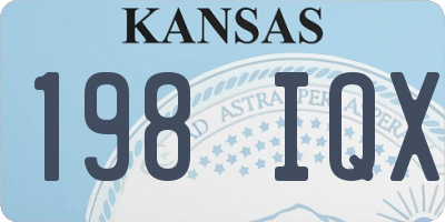 KS license plate 198IQX
