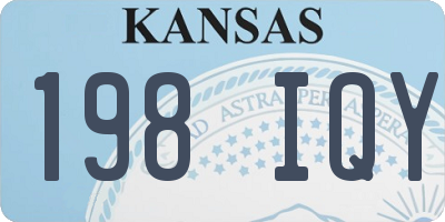 KS license plate 198IQY