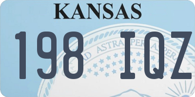 KS license plate 198IQZ