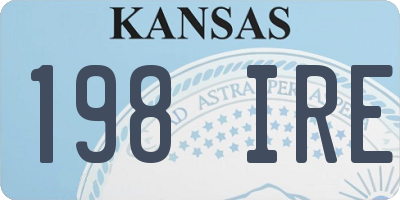 KS license plate 198IRE
