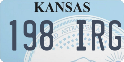 KS license plate 198IRG