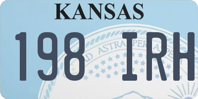 KS license plate 198IRH