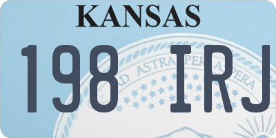 KS license plate 198IRJ