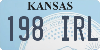 KS license plate 198IRL