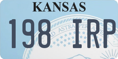 KS license plate 198IRP