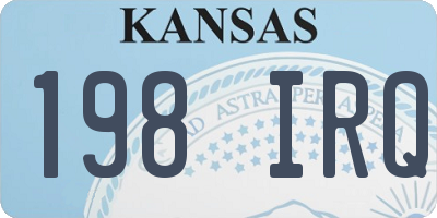 KS license plate 198IRQ