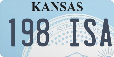 KS license plate 198ISA