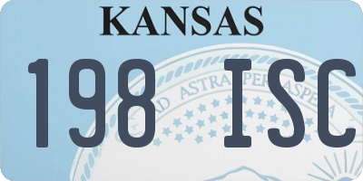 KS license plate 198ISC