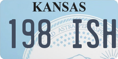 KS license plate 198ISH