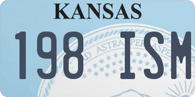 KS license plate 198ISM