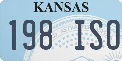 KS license plate 198ISO