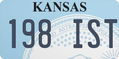 KS license plate 198IST