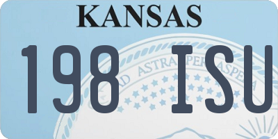 KS license plate 198ISU