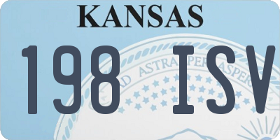 KS license plate 198ISV