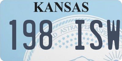 KS license plate 198ISW