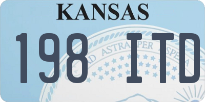 KS license plate 198ITD