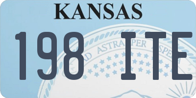 KS license plate 198ITE