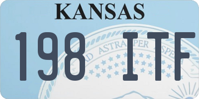 KS license plate 198ITF
