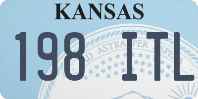 KS license plate 198ITL