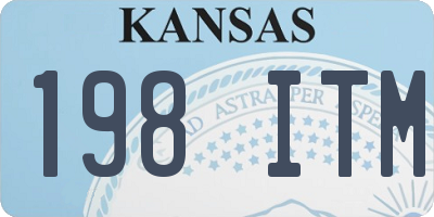 KS license plate 198ITM