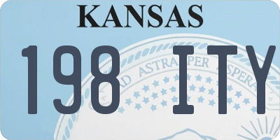 KS license plate 198ITY