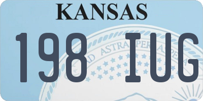 KS license plate 198IUG