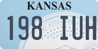 KS license plate 198IUH