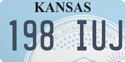 KS license plate 198IUJ