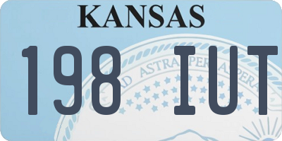 KS license plate 198IUT