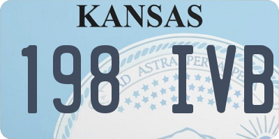 KS license plate 198IVB