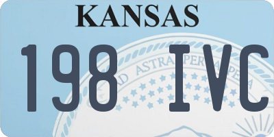 KS license plate 198IVC