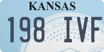 KS license plate 198IVF