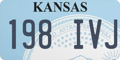 KS license plate 198IVJ