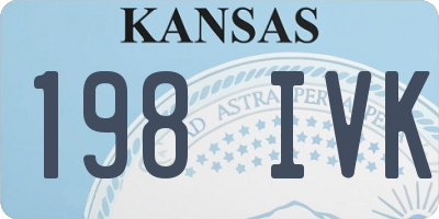 KS license plate 198IVK
