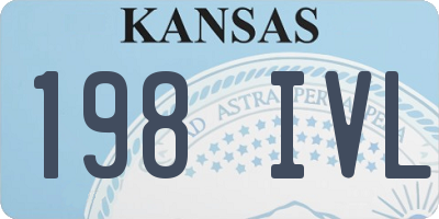 KS license plate 198IVL