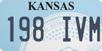 KS license plate 198IVM
