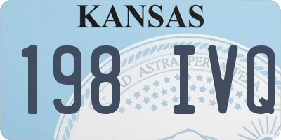 KS license plate 198IVQ