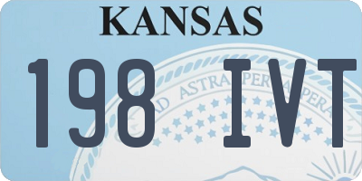 KS license plate 198IVT