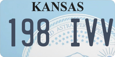 KS license plate 198IVV