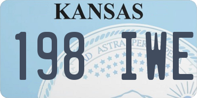 KS license plate 198IWE